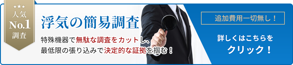 人気NO.1調査　浮気の簡易調査